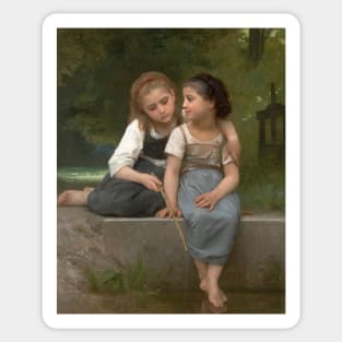 Fishing For Frogs by William-Adolphe Bouguereau Sticker